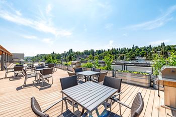 Spacious Rooftop Deck and BBQ at The Corydon, Seattle, WA